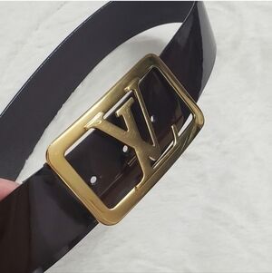 Authentic Louis Vuitton 40mm Patent Leather Belt 85/34
